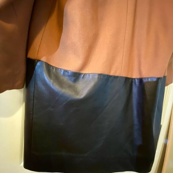 Cynthia Steffe color block wool and lambskin coat size 6 - Picture 13 of 14